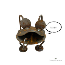 Load image into Gallery viewer, Rusty Frog Garden Decor Rustic Home Decor Whimsical Frog Outdoor Yard Art