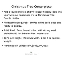 Load image into Gallery viewer, Metal Christmas Tree | Christmas Table Décor Centerpiece | Candle Holder - FREE SHIPPING!