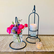 Load image into Gallery viewer, Wrought Iron Countertop Hook Stand – Amish Handmade Rustic Candle Holder & Ornament Display