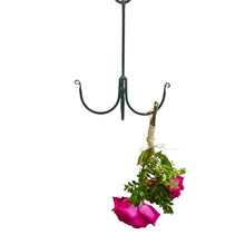 Load image into Gallery viewer, Hanging Herb Flower Drying Rack, Rustic Kitchen Decor, Small Wrought Iron Rack for Florals, Herbs, Plants, Gift for Gardener