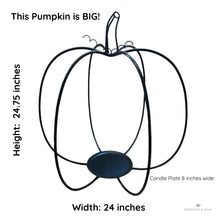 Load image into Gallery viewer, Large Pumpkins Metal Black Orange