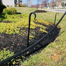 Load and play video in Gallery viewer, Hose Guide Plant Stakes | Hand Forged Wrought Iron | Powder Coated