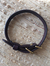 Load image into Gallery viewer, handmade bridle leather dog collar