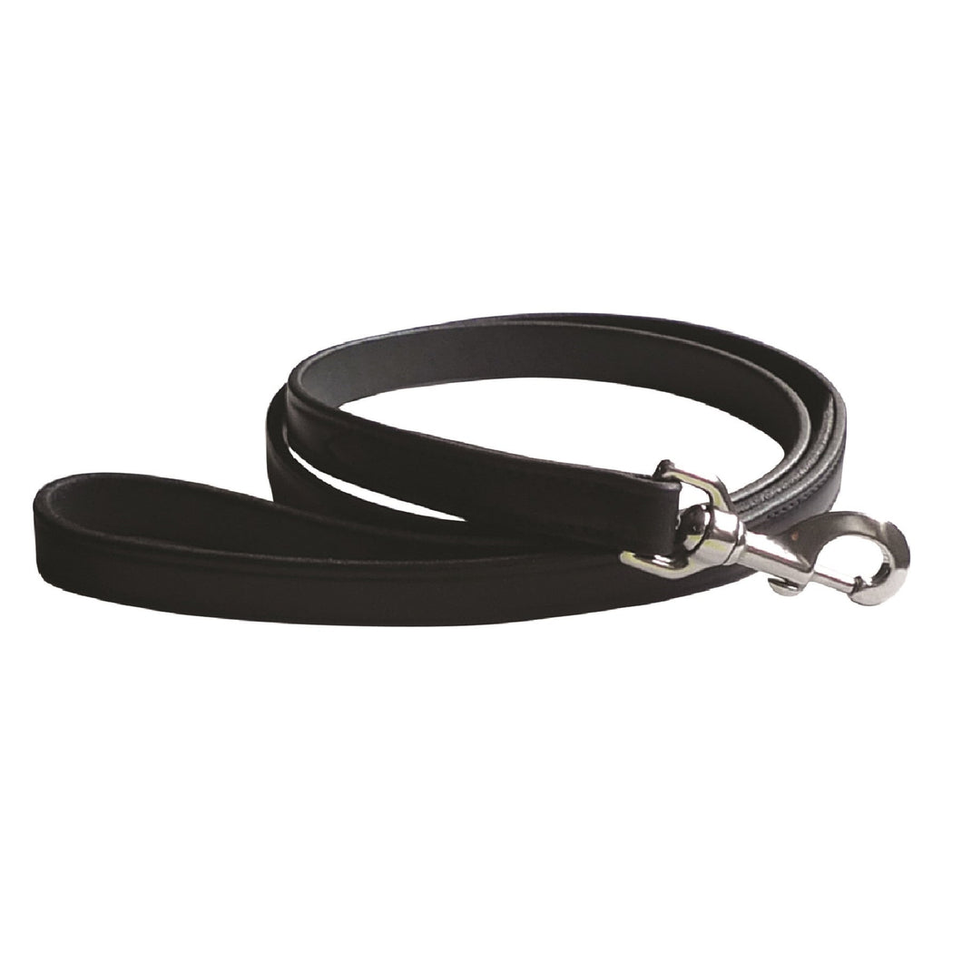 black leather heavy duty dog leash
