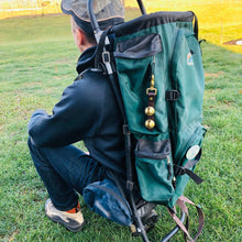 Load image into Gallery viewer, Bear Bells attached to hiker's backpack