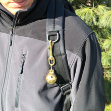 Load image into Gallery viewer, Solid Brass Hiking Bear Bell on Snap