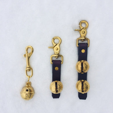 Solid Brass Sleigh Bell Keychains