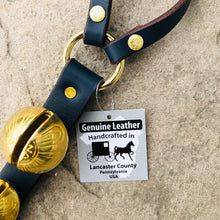 Load image into Gallery viewer, amish handmade leather home decor bells made in Lancaster County USA