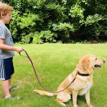 Load image into Gallery viewer, boy walking dog with heavy duty leash