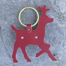 Load image into Gallery viewer, Reindeer Bell Door Hanger, Christmas Gift, Amish Handmade, Home Decoration, Housewarming, Thick Quality Leather, Brass Plated Bells