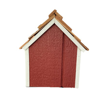 Load image into Gallery viewer, red barn mailbox, view from back