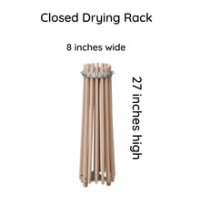 Load image into Gallery viewer, Foldable and portable lightweight wood drying rack, 8 inches wide, 27 inches high