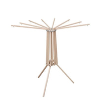 Load image into Gallery viewer, Wooden clothes rack being unfolded to an open position
