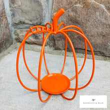 Load image into Gallery viewer, Fall Pumpkin | Rustic Pumpkin Décor | Outdoor Indoor Farmhouse Pumpkin - Powder Coated and Made in the USA!