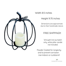 Load image into Gallery viewer, Fall Pumpkin | Rustic Pumpkin Décor | Outdoor Indoor Farmhouse Pumpkin - Powder Coated and Made in the USA!