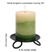 Load image into Gallery viewer, Pillar Candle Holder | Metal Candle Stand | Black Wrought Iron