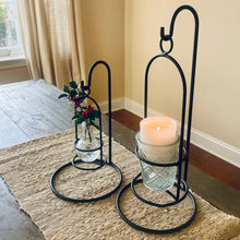 Load image into Gallery viewer, Wrought Iron Countertop Hook Stand – Amish Handmade Rustic Candle Holder &amp; Ornament Display
