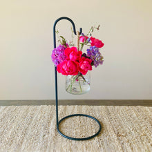 Load image into Gallery viewer, Wrought Iron Countertop Hook Stand – Amish Handmade Rustic Candle Holder &amp; Ornament Display
