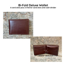 Load image into Gallery viewer, Amish Handmade Full Grain Leather Wallet – Vegetable Tanned Bridle Leather Bifold &amp; Trifold – Made in USA
