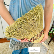 Load image into Gallery viewer, Amish Handmade Corn Broom, Kitchen Broom, Natural Traditional Farmhouse Cleaning Broom
