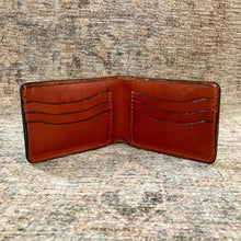 Load image into Gallery viewer, Brown leather wallet on a textured surface
