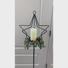 Load and play video in Gallery viewer, Video that starts at the top of the top metal star and then pans down to the star style base and back to the top of the star again.  
