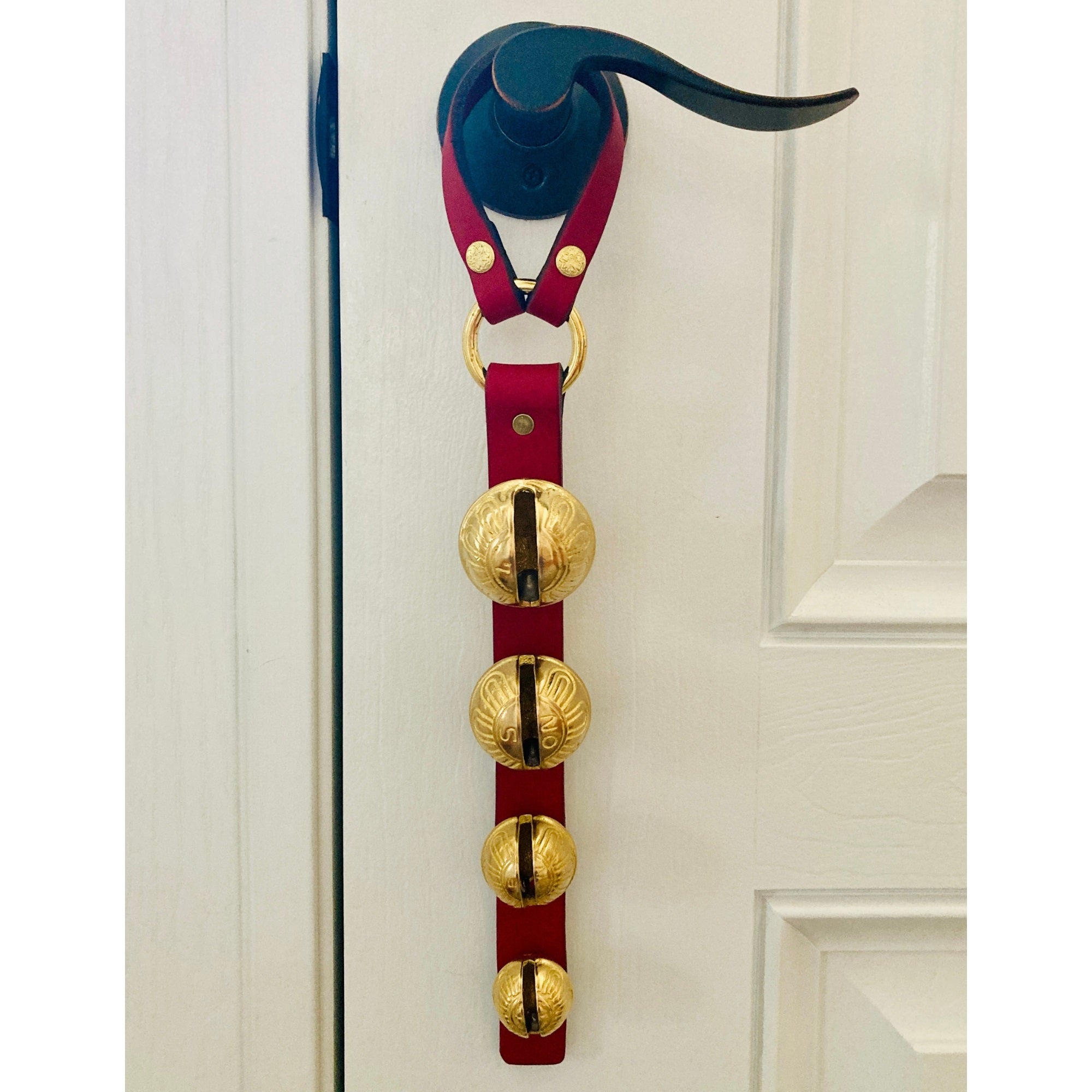 Brass Hanging Bell With Chain Temple Hanging Bell Engraved, Hanging Bell