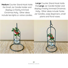 Load image into Gallery viewer, Wrought Iron Countertop Hook Stand – Amish Handmade Rustic Candle Holder &amp; Ornament Display
