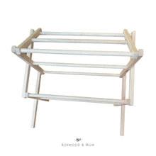 Load image into Gallery viewer, Small wood drying rack for counter top, benchtop, island or kitchen table top.

