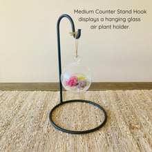 Load image into Gallery viewer, Wrought Iron Countertop Hook Stand – Amish Handmade Rustic Candle Holder &amp; Ornament Display
