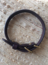 Load image into Gallery viewer, handmade bridle leather dog collar
