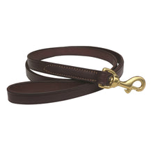 Load image into Gallery viewer, brown leather dog lead for training or walking dogs
