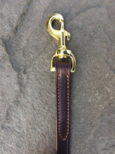 Load image into Gallery viewer, vegetable tanned bridle leather with solid brass swivel clasp

