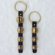 Load image into Gallery viewer, 2 sets of solid brass decorative door hangers one with 4 bells and one with 3 bells
