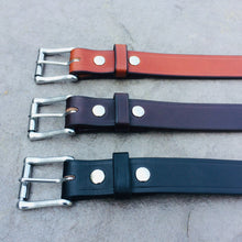 Load image into Gallery viewer, real leather thick work belts in 3 colors light brown, dark brown or black
