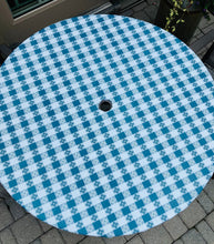 Load image into Gallery viewer, Vinyl Tablecloth, Fitted Tablecloth,  Fitted Tablecloth Round, Round Table Cover, Round Table Cloth, Fitted Table Cloth
